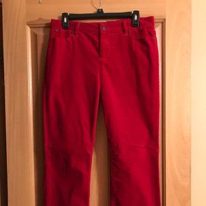 Talbots Rich Red Corduroy pants size 10P